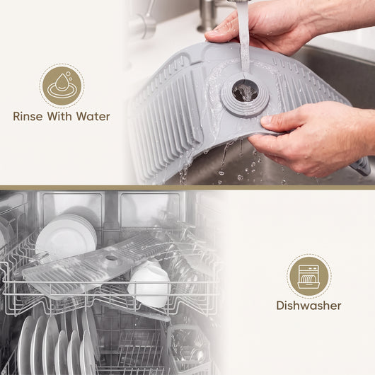 Rinse with water or put it in the dishwasher