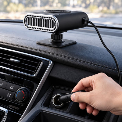 Plugs into the 12V cigarette lighter socket