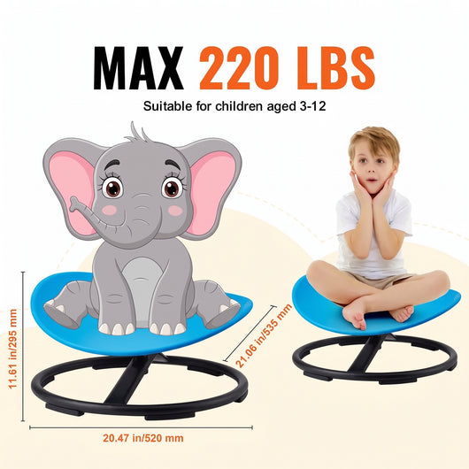 Holds up to 220 lbs, for kids aged 3 to 12